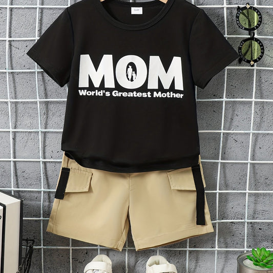 Boys Mom World's Best Mother T-shirt & Shorts Set