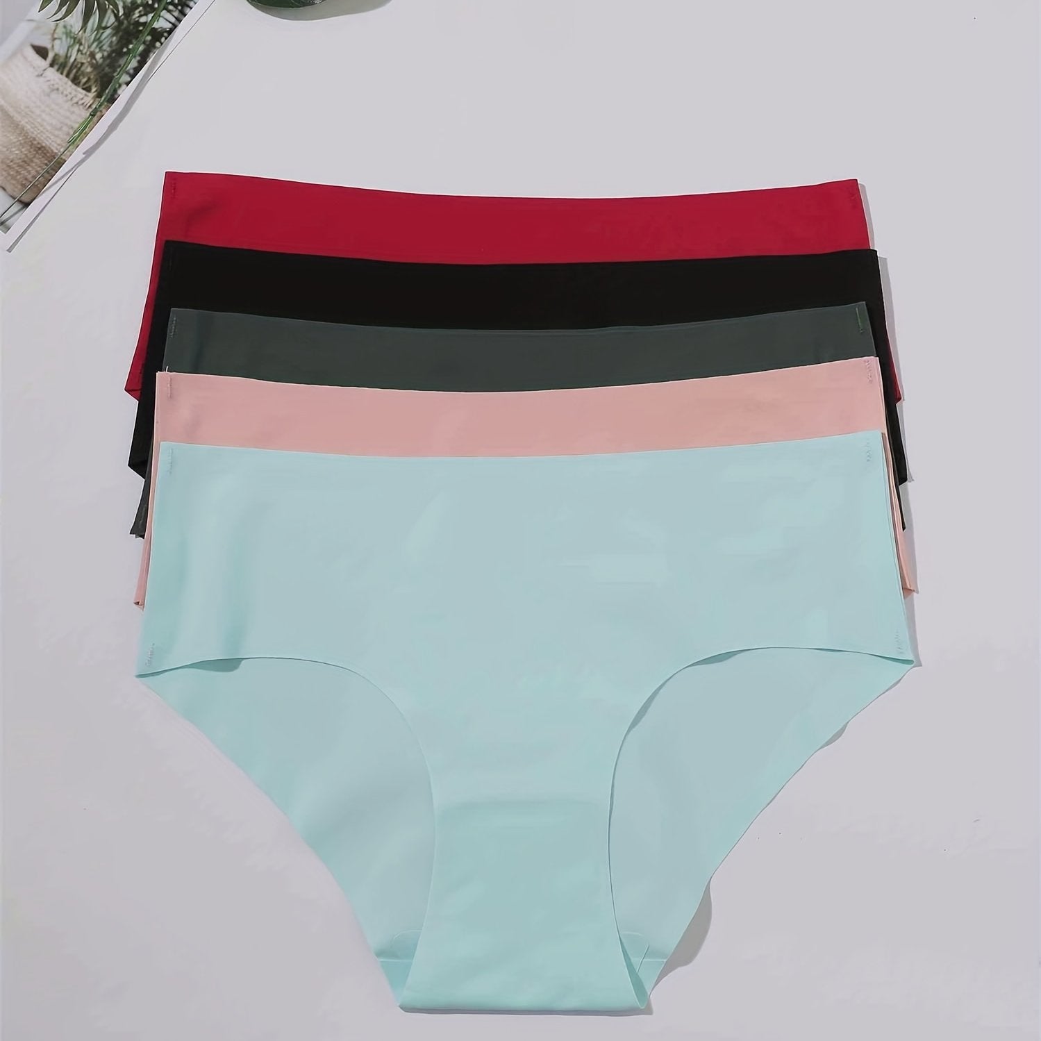 5pcs Seamless Low Waist Panties Women's Lingerie