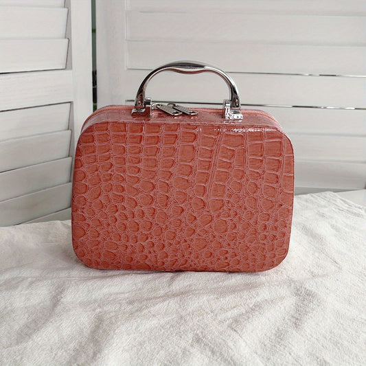 Leopard Makeup Bag Crocodile Cosmetics Case Stone Makeup Box