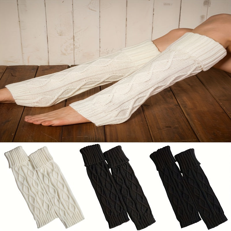 Winter Knitting Leg Warmers for Dance Yoga