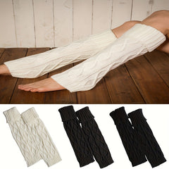 Winter Knitting Leg Warmers for Dance Yoga