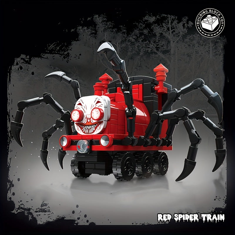 262pcs Red Spider Train Assembly Toy Kids Educational Gift