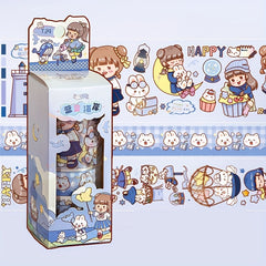 Heart Journal Sticker Tapes Transparent DIY Decorative Stickers
