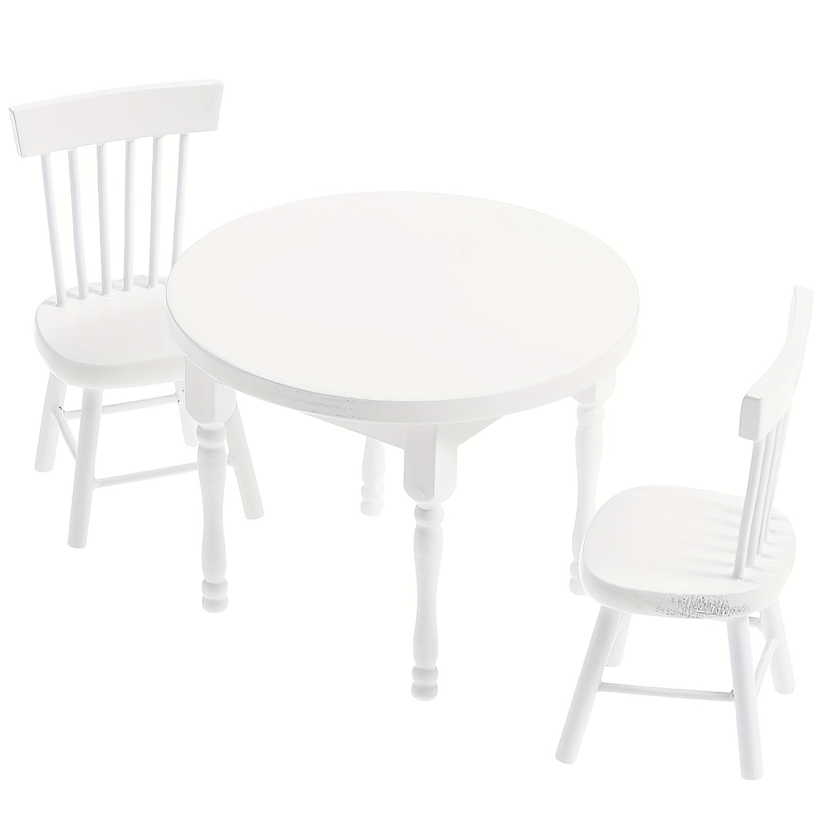 Wooden Mini House Dining Table & Chairs Dollhouse Kitchen Furniture