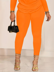 Sexy Cold Shoulder Top & Leggings Set