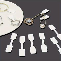 50pcs Self-adhesive Ring Tag for Jewelry Hanging Label