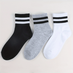 3 Pairs Boys Kids Striped Sports Socks Ages 4-12