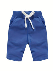 Boys' Casual Drawstring Cropped Pants for Sports Running