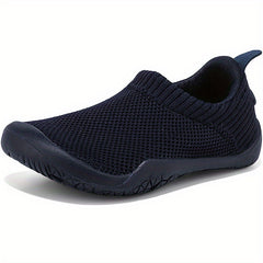 Boy's Breathable Knit Sports Shoes Slip On Walking Shoes