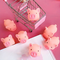 Mini Pig Bath Toy Pink Piggy Bathtub Shower Halloween Christmas Farm Animal Gift