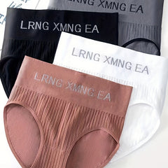 4pcs High Waist Comfy Letter Print Briefs Women's Lingerie