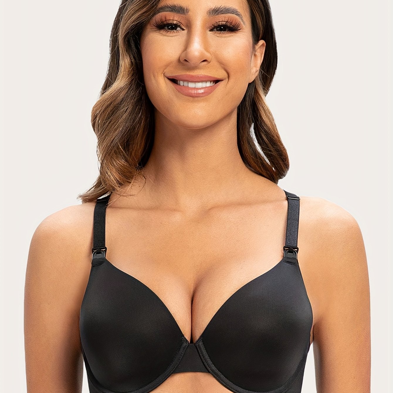 Solid T Shirt Bra Breathable Push Up Lingerie