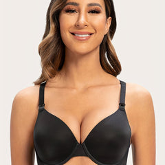 Solid T Shirt Bra Breathable Push Up Lingerie