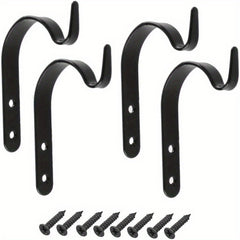 4pcs Wall Mounted Hooks Plant Brackets Hangers Iron Hooks For Hanging