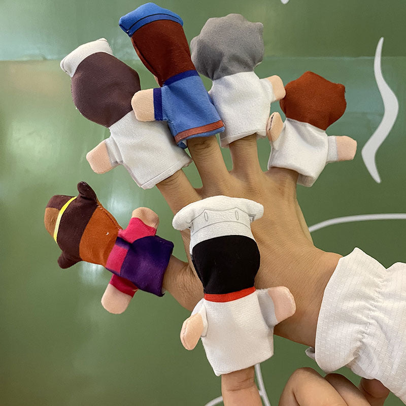 3pcs Finger Puppets Chef Nurse Police Farmer Chef Scientist Role Playing Toys