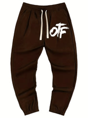 Men's Letter Print Joggers Casual Loose Fit Pants