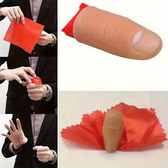 Red Rubber Finger Scarf for Magicians and Performances