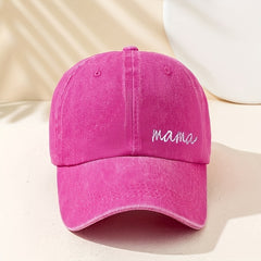 Unisex Sunshade Adjustable Baseball Cap MAMA Embroidery