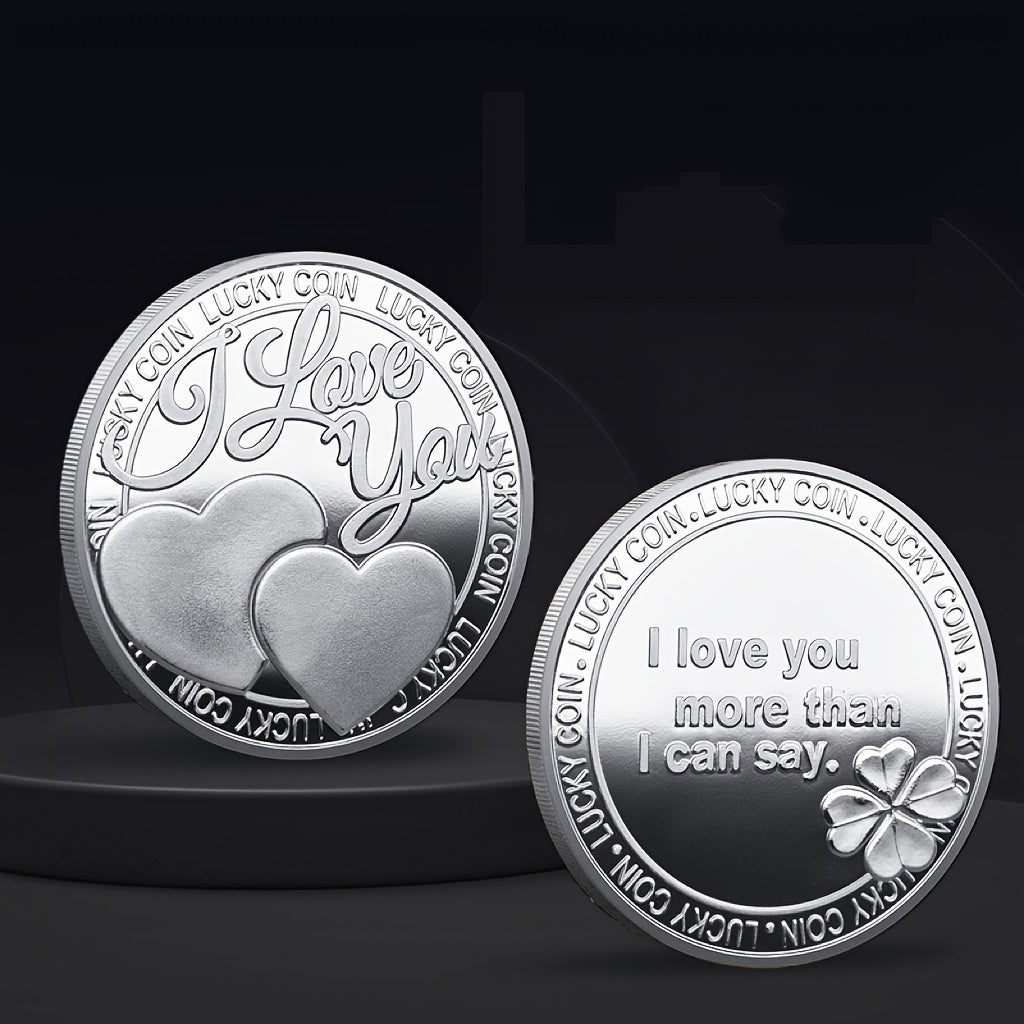 Love Pattern Lucky Coins For Men Women