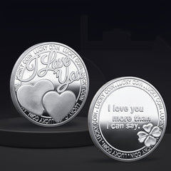 Love Pattern Lucky Coins For Men Women