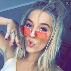 Heart Frame Sunglasses Ombre Lens Glasses UV400