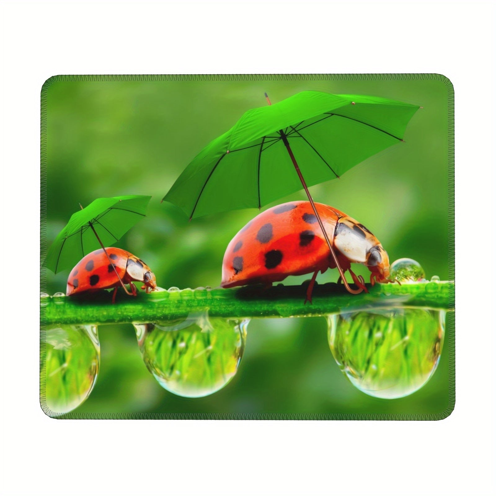 Ladybug Rectangular Mouse Pad 20x24cm for Home Office Games