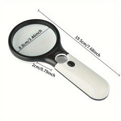 LED Handheld Magnifying Glass 3X with 10X Illuminated Loupe