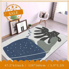 Geometric Area Rug Xmas Reindeer Washable Carpet for Living Rooms Bedrooms