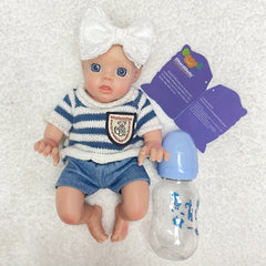 25cm Full Body Silicone Reborn Baby Dolls Painted Bebe Newborn Dolls Gift