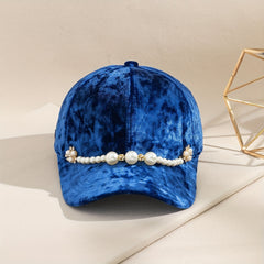 Faux Pearl Trucker Hats Lightweight Adjustable Sun Hat