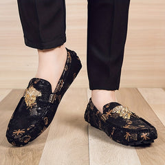 Men's Graphic Print Comfy Loafers Wear resistant Non Slip Smart Casual Shoes