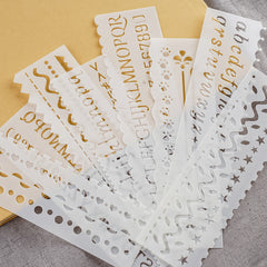 8Pcs Painting Template Hollow Lace Ruler DIY Journal Reusable Stencil Animals