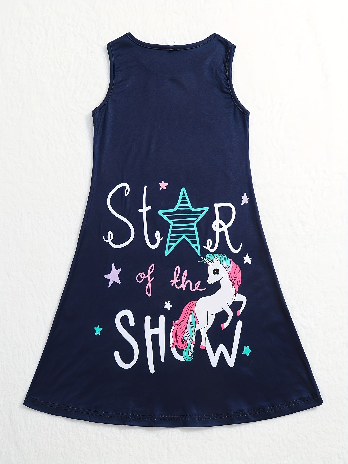 Girls 3D Unicorn & STAR OF THE SHOW Graphic Dress