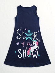 Girls 3D Unicorn & STAR OF THE SHOW Graphic Dress