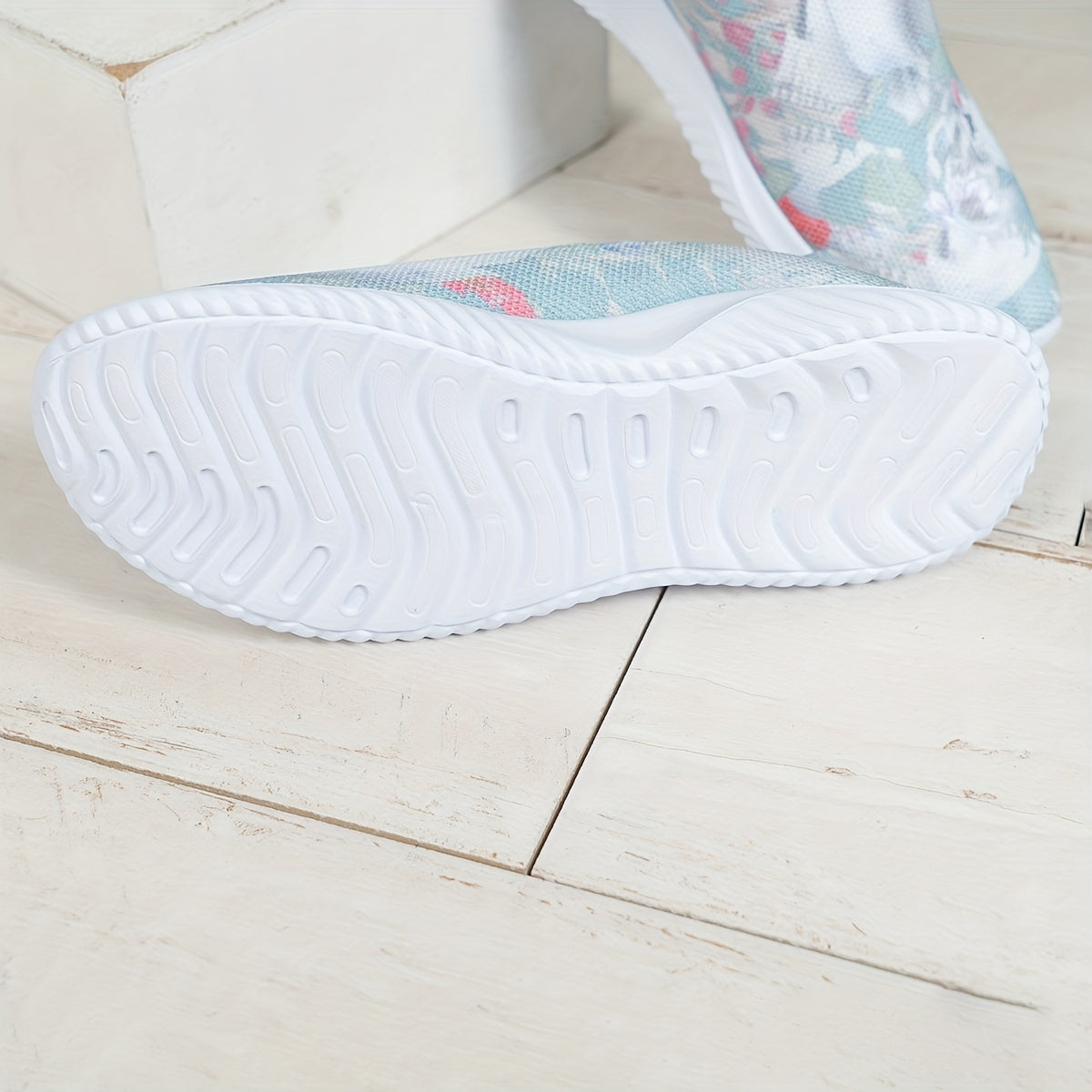 Women's Halloween Pattern Sneakers Low Top Slip On Knit Sock Shoes