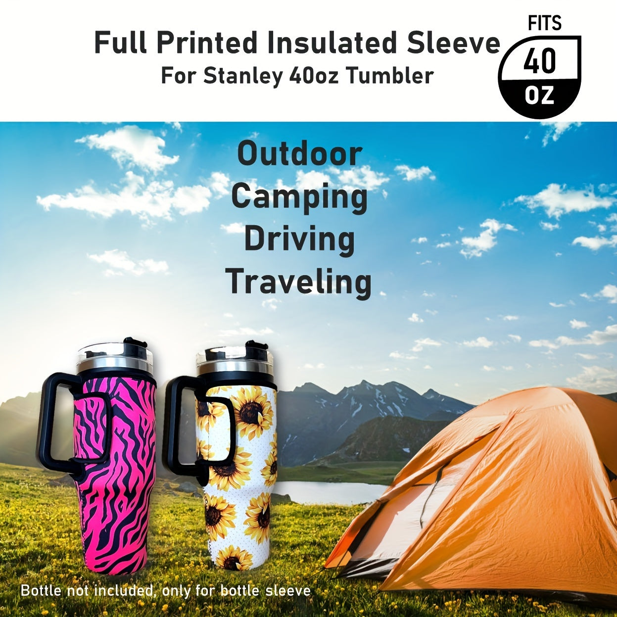 Insulated Sleeve for 40oz Tumbler Funny Printed Design