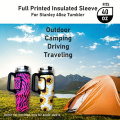 Insulated Sleeve for 40oz Tumbler Funny Printed Design
