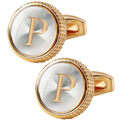 Men's Golden Letter Cufflinks Business Casual