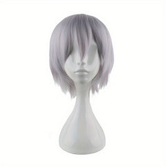 Men's Silver Gray Anime Costume Wig for Parties