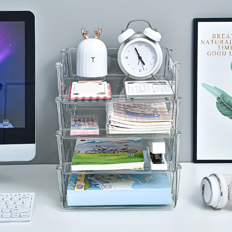 3-Tier Office Document Sorting Shelf for Home, School, and Office