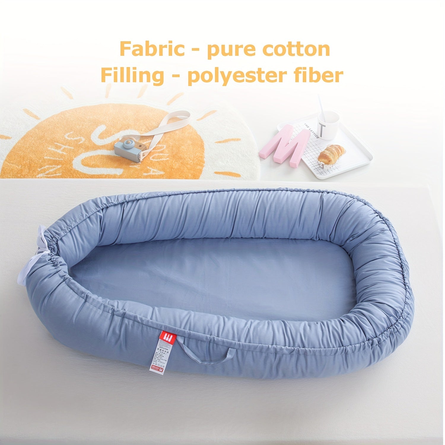 Cotton Foldable Baby Nest Portable Crib Mid Bed Bionic Full Release Travel