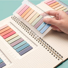 PET Transparent Vintage Morandi Index Stickers Loose Leaf Sticky Notes
