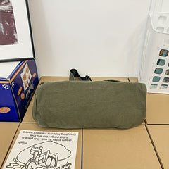 Men's Canvas Messenger Bag Large Capacity Crossbody Bag