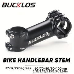 BUCKLOS 7 17 22 Degree Bike Handlebar Stem 60-100mm Road Mountain Bicycle Stem