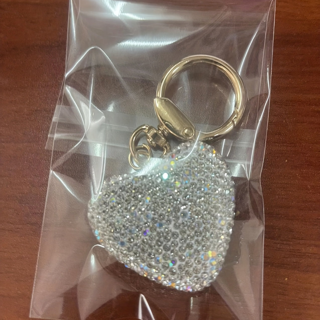 Love Car Keychain For Men Creative Diamond Set Love Earphone Case Bag Pendant