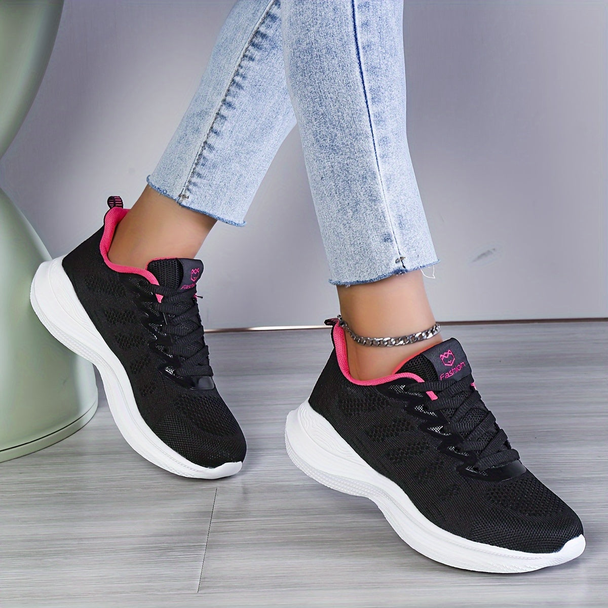 Women's Outdoor Sports Style Shoelaces Running Shoes Non slip Sneakers