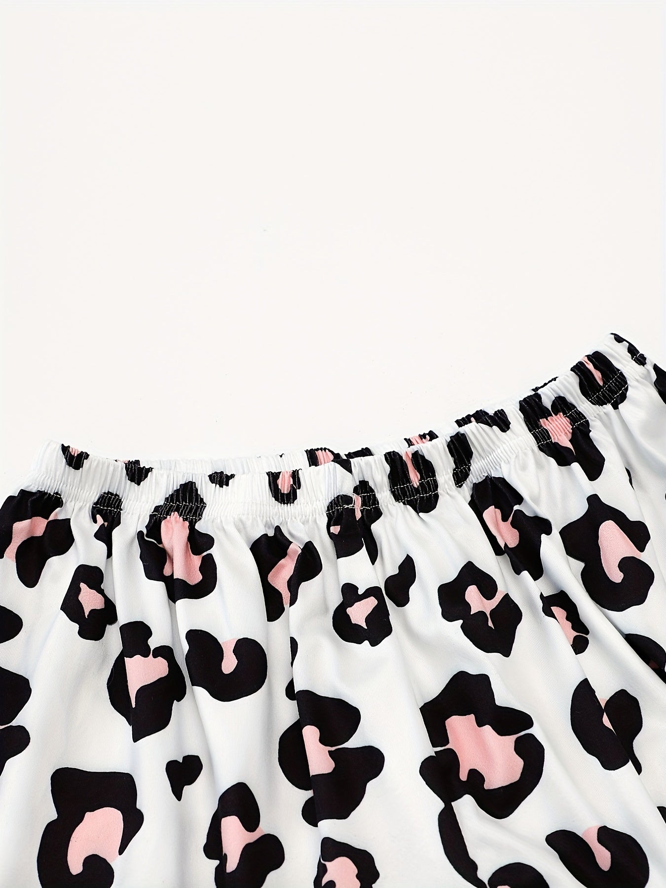 Leopard Sleep Bottoms Women's Elastic Waistband Shorts