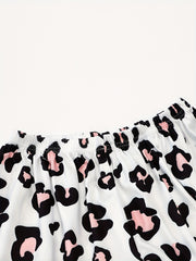 Leopard Sleep Bottoms Women's Elastic Waistband Shorts