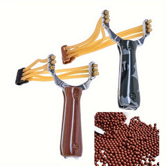 Zinc Alloy Slingshot Toy for Outdoor Play with Mud Beads