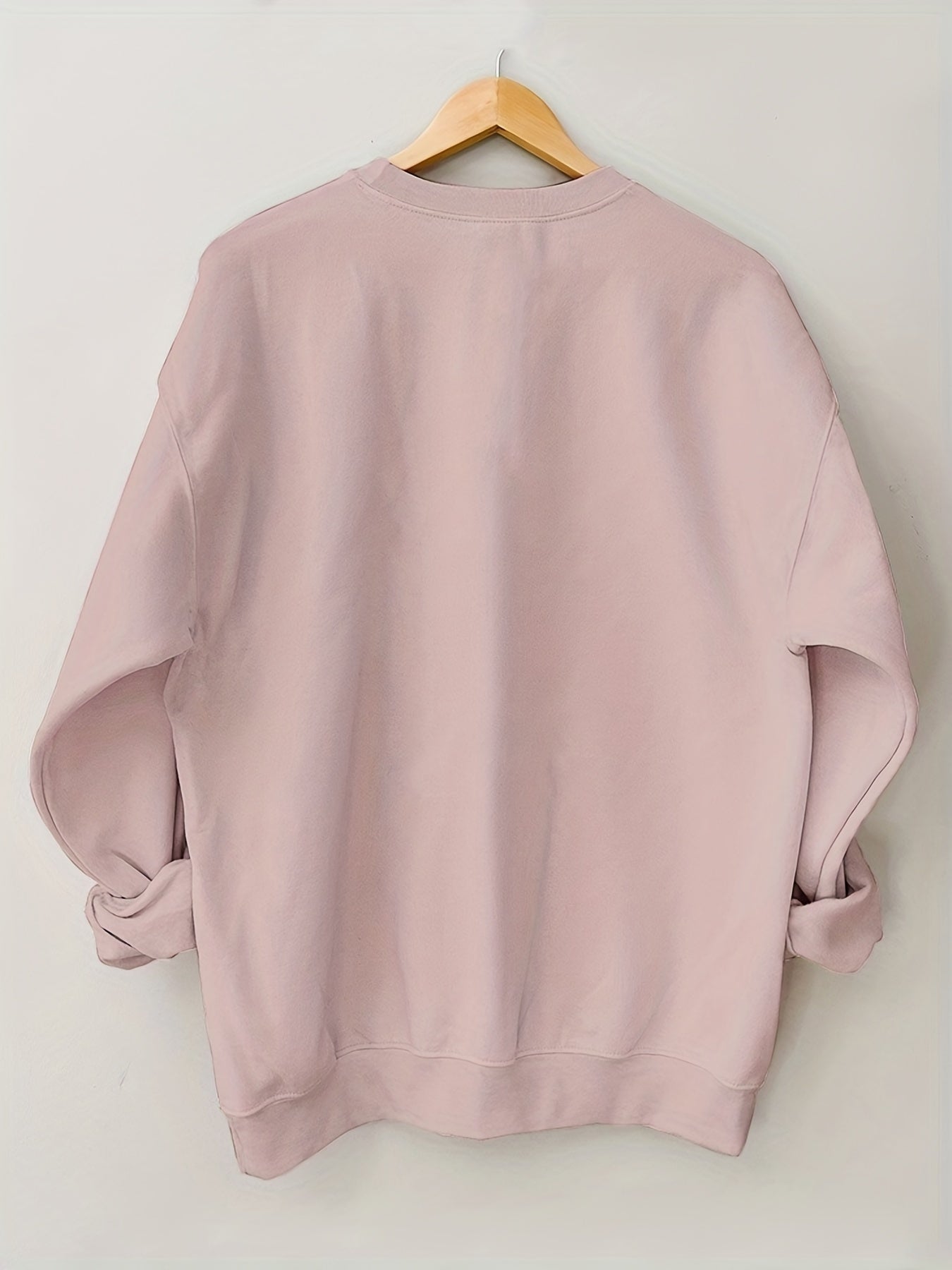 Letter Print Crew Neck Sweatshirt for Women